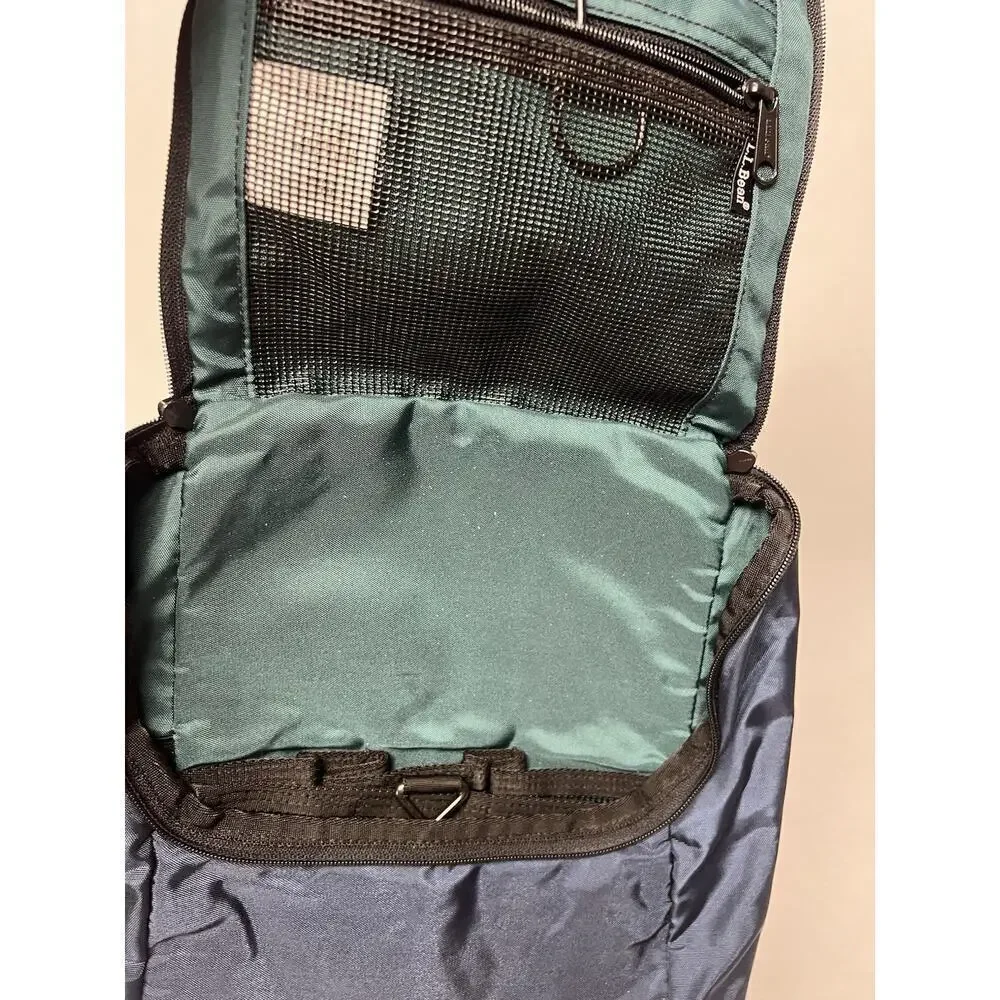 L.L. Bean Personal Organizer Toiletry Bag Travel Pack Blue small